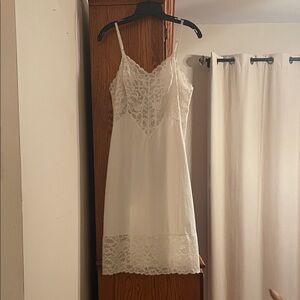 Vintage Vanity Fair Ivory Lace Slip Dress